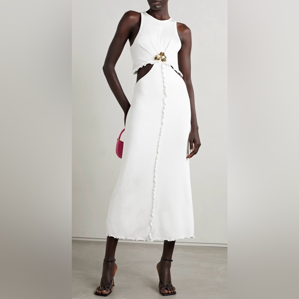 Et Ochs sz US 8 sz M, white with gold embellishment